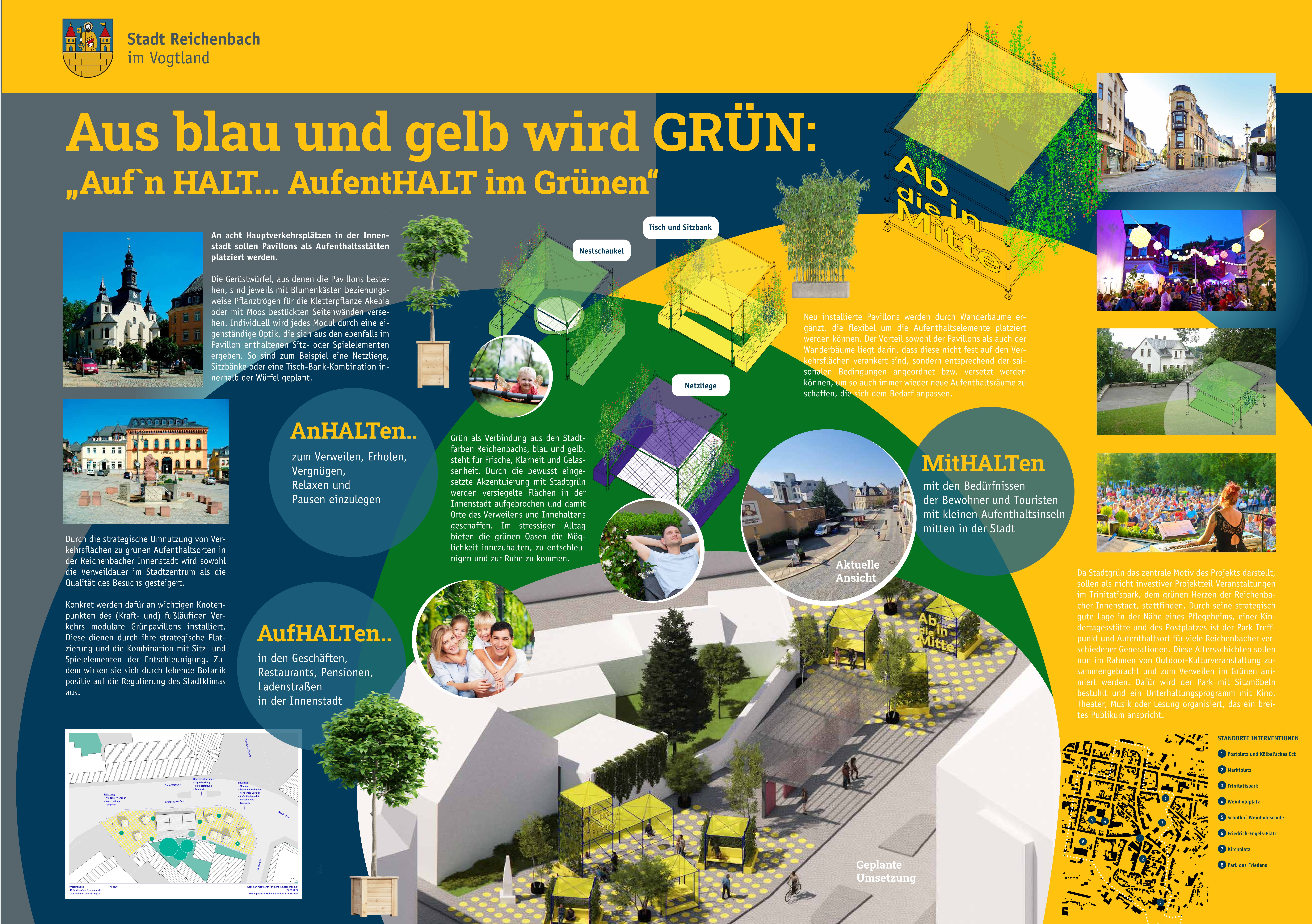 Aus blau und gelb wird GRÜN: Auf`n HALT