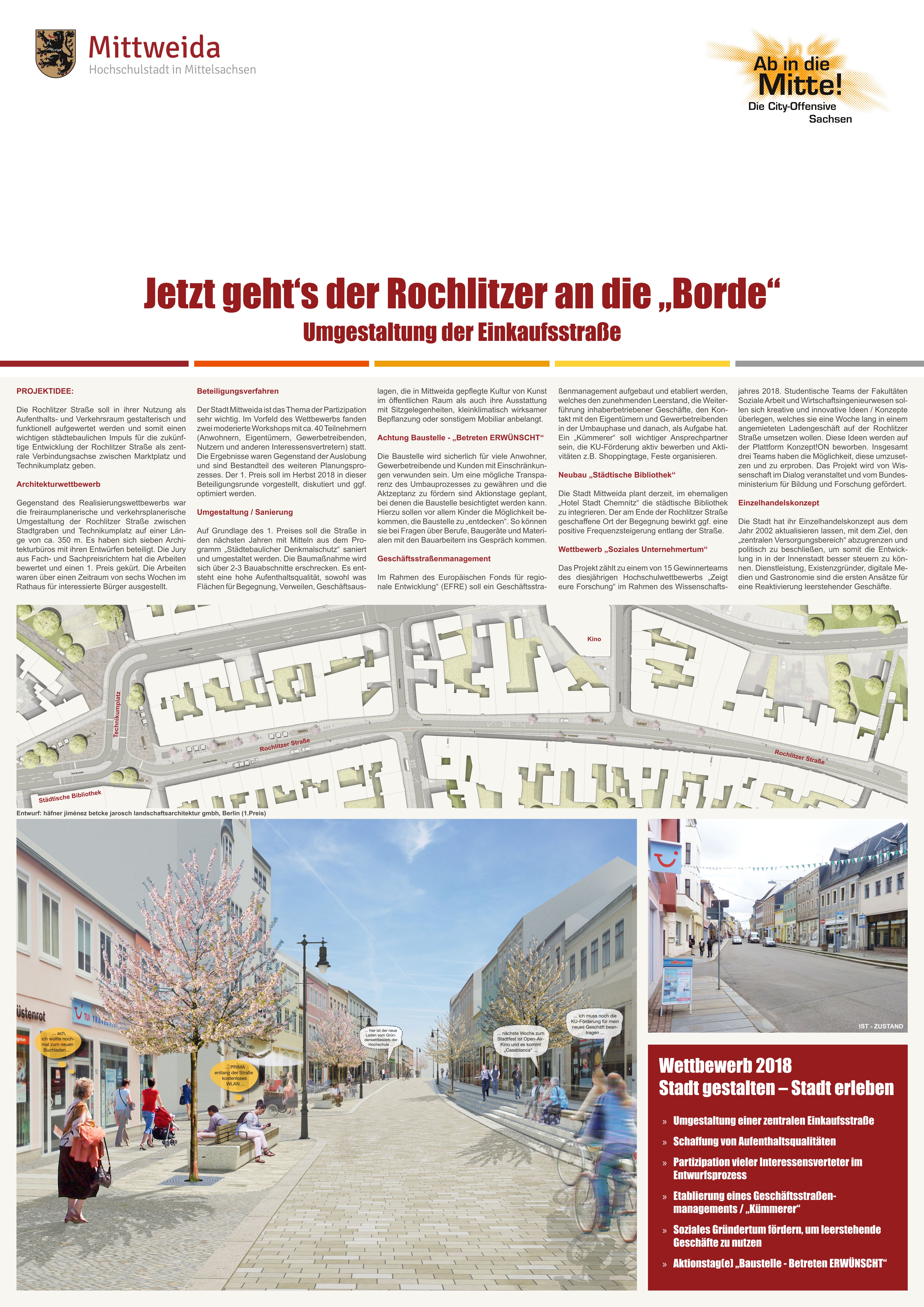 Jetzt geht‘s der Rochlitzer an die „Borde“ - Umgestaltung der Einkaufsstraße